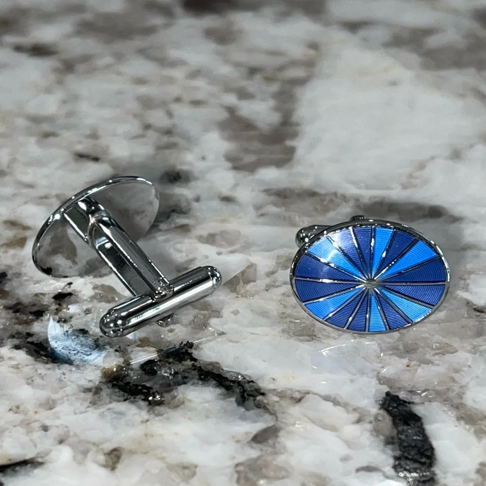 Blue cuff links - Picture 2 of 2
